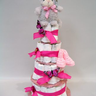 Gâteau de couches bébé fille N23